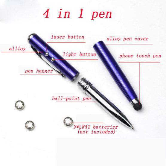 4-in-1 LED Light Stylus Pen Laser Pointers