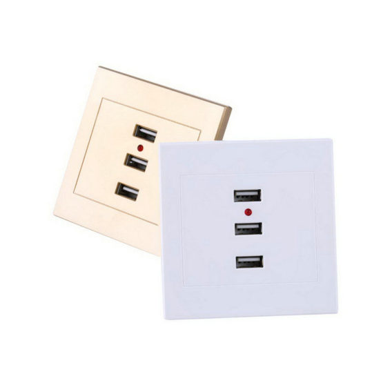 3 Port USB Smart Power Charger Sockets 220V To 5V For Cell Phone/PC